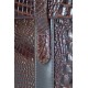 Griffith cuir croco chocolat detail